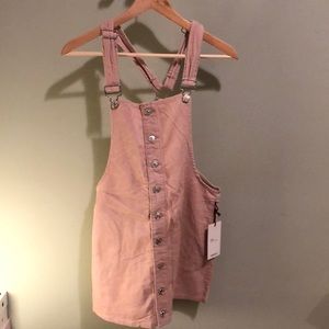 Corduroy overall dress